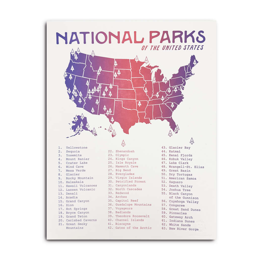 National Parks Adventure Print